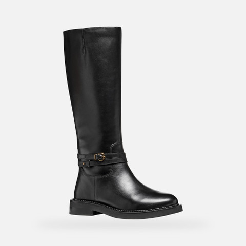 Leather boots SERILDA WOMAN Black - image number 2 | GEOX