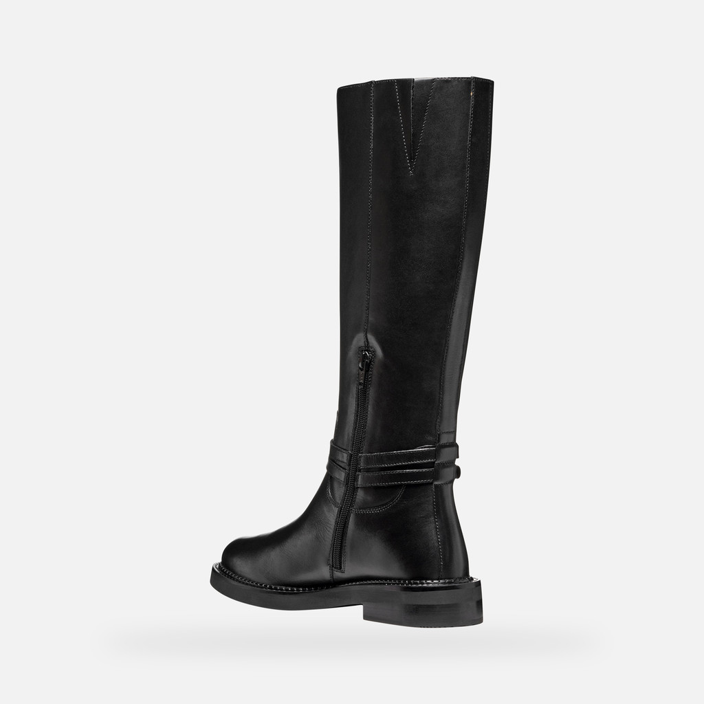 Leather boots SERILDA WOMAN Black - image number 3 | GEOX