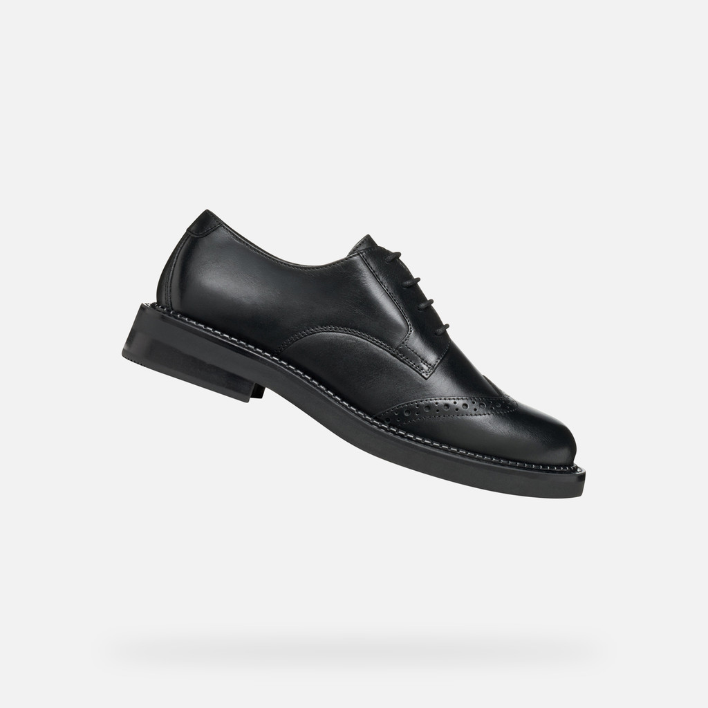 Lace-up shoes SERILDA WOMAN Black - image number 0 | GEOX