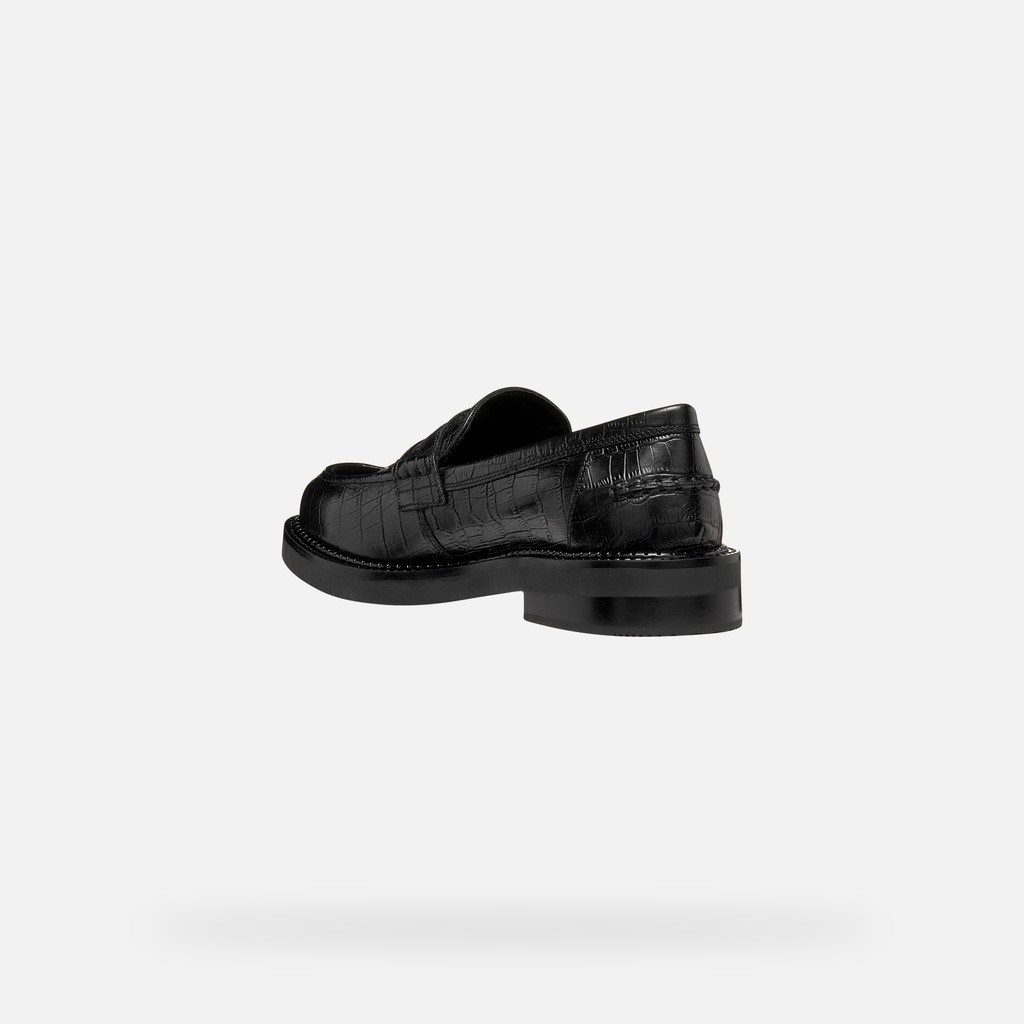 Leather loafers SERILDA WOMAN Black - image number 4 | GEOX
