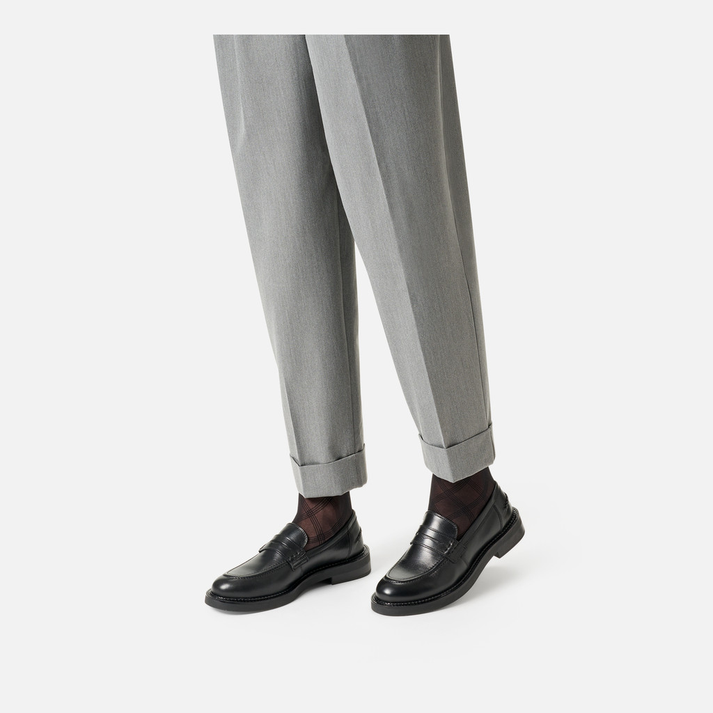 Leather loafers SERILDA WOMAN Black - image number 2 | GEOX