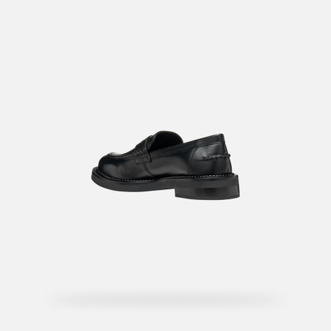Leather loafers SERILDA WOMAN Black - image number 3 | GEOX