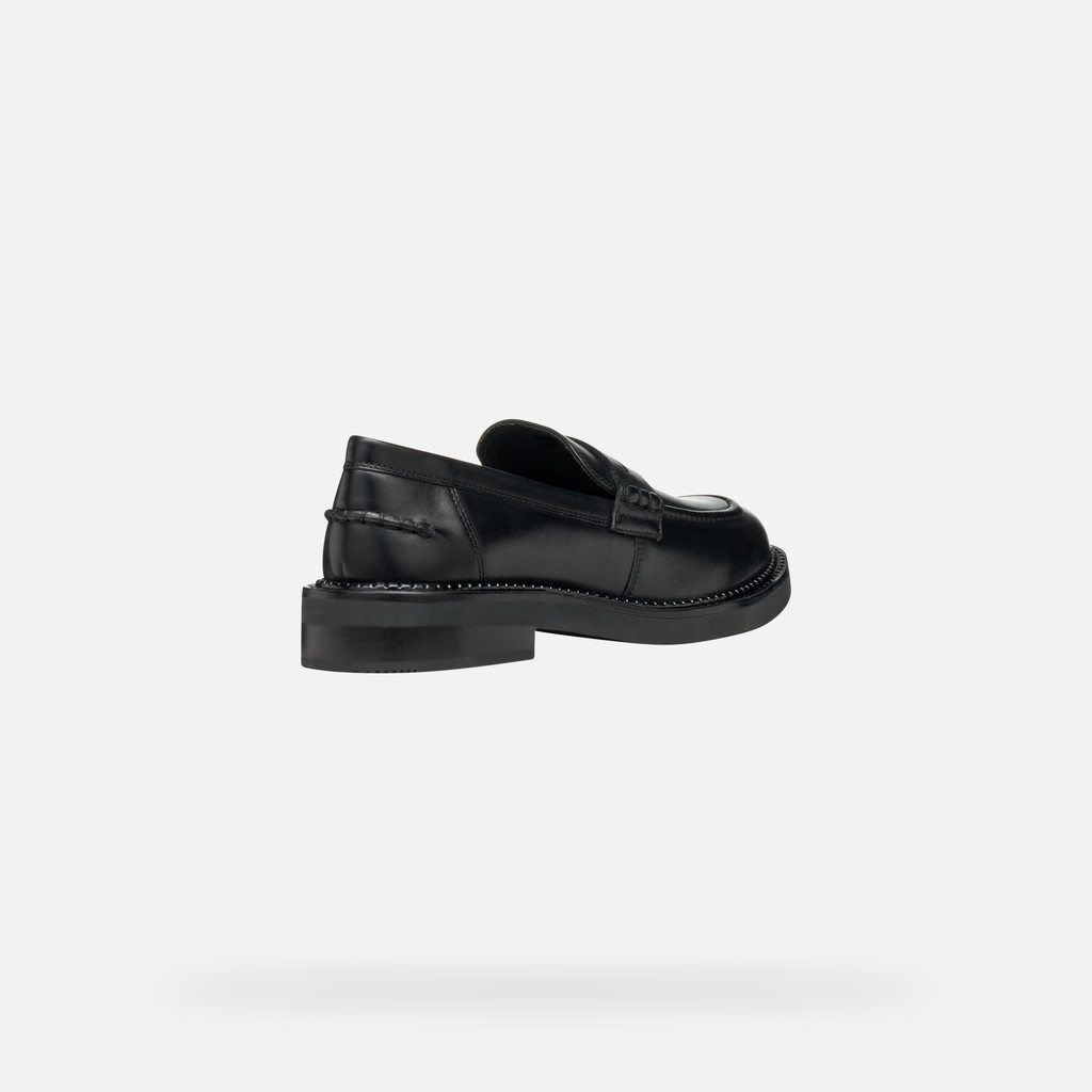 Leather loafers SERILDA WOMAN Black - image number 4 | GEOX