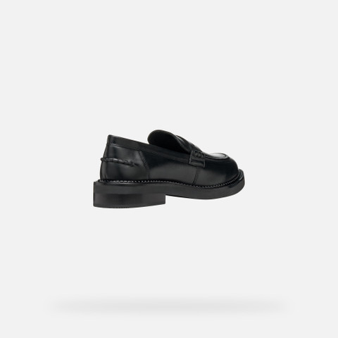 Leather loafers SERILDA WOMAN Black - image number 4 | GEOX