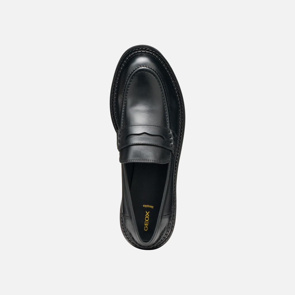 Leather loafers SERILDA WOMAN Black - image number 5 | GEOX