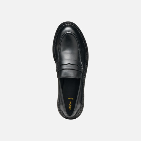 Leather loafers SERILDA WOMAN Black - image number 5 | GEOX