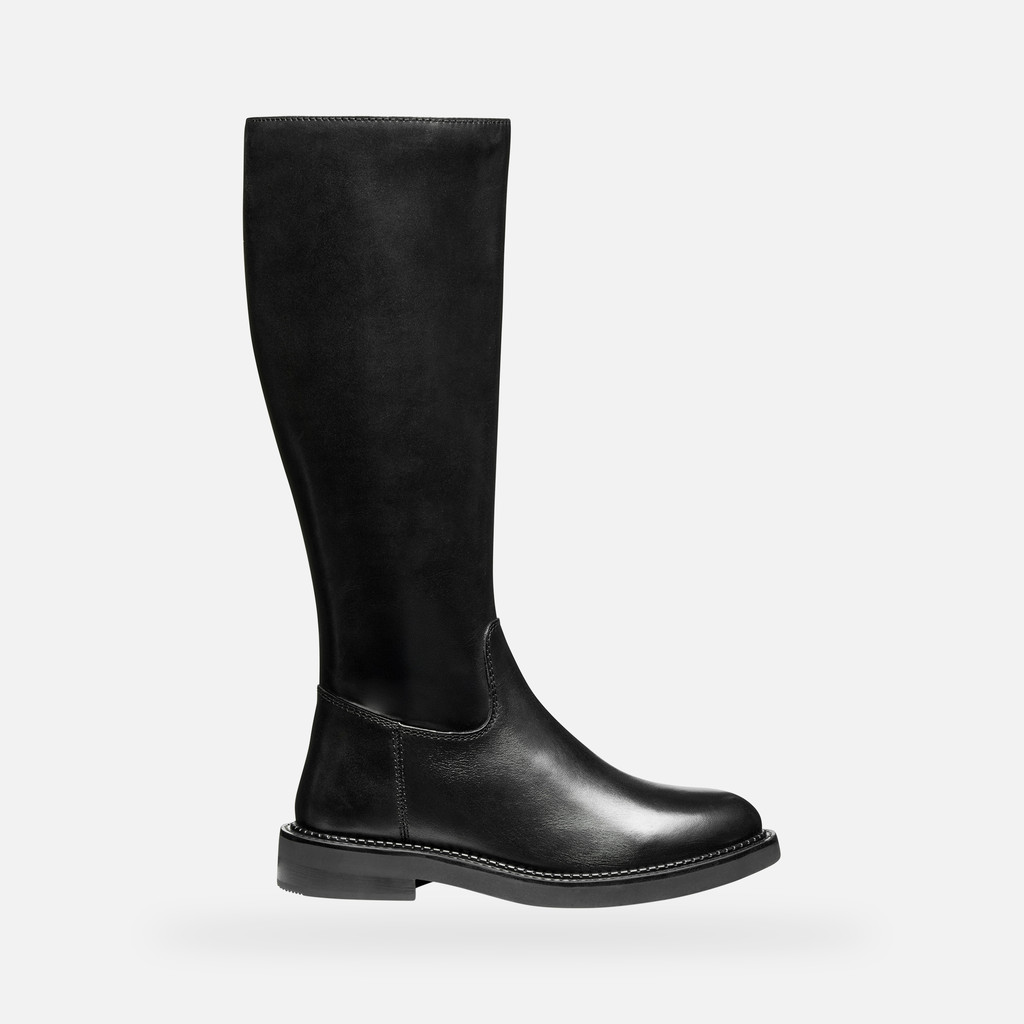 Leather boots SERILDA WOMAN Black - image number 1 | GEOX