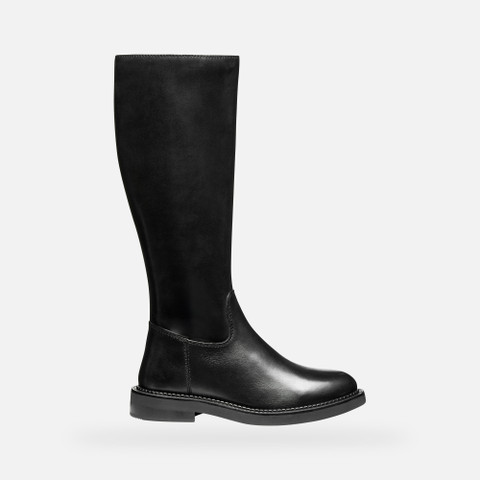 Leather boots SERILDA WOMAN Black - image number 0 | GEOX