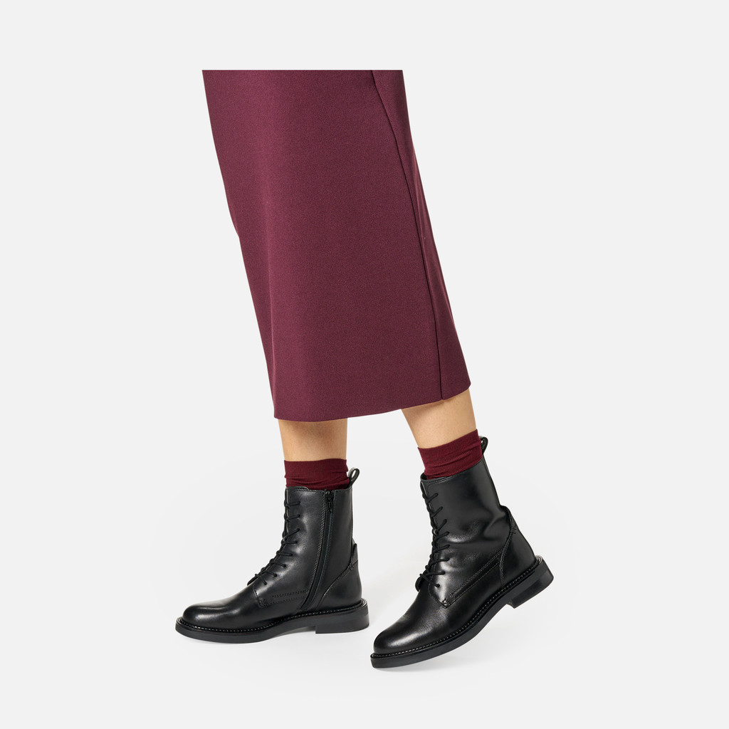 Ankle boots with laces SERILDA WOMAN Black - image number 1 | GEOX
