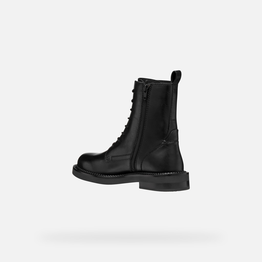 Ankle boots with laces SERILDA WOMAN Black - image number 4 | GEOX