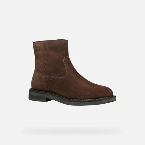 Suede ankle boots SERILDA WOMAN Dark Brown - image number 3 | GEOX