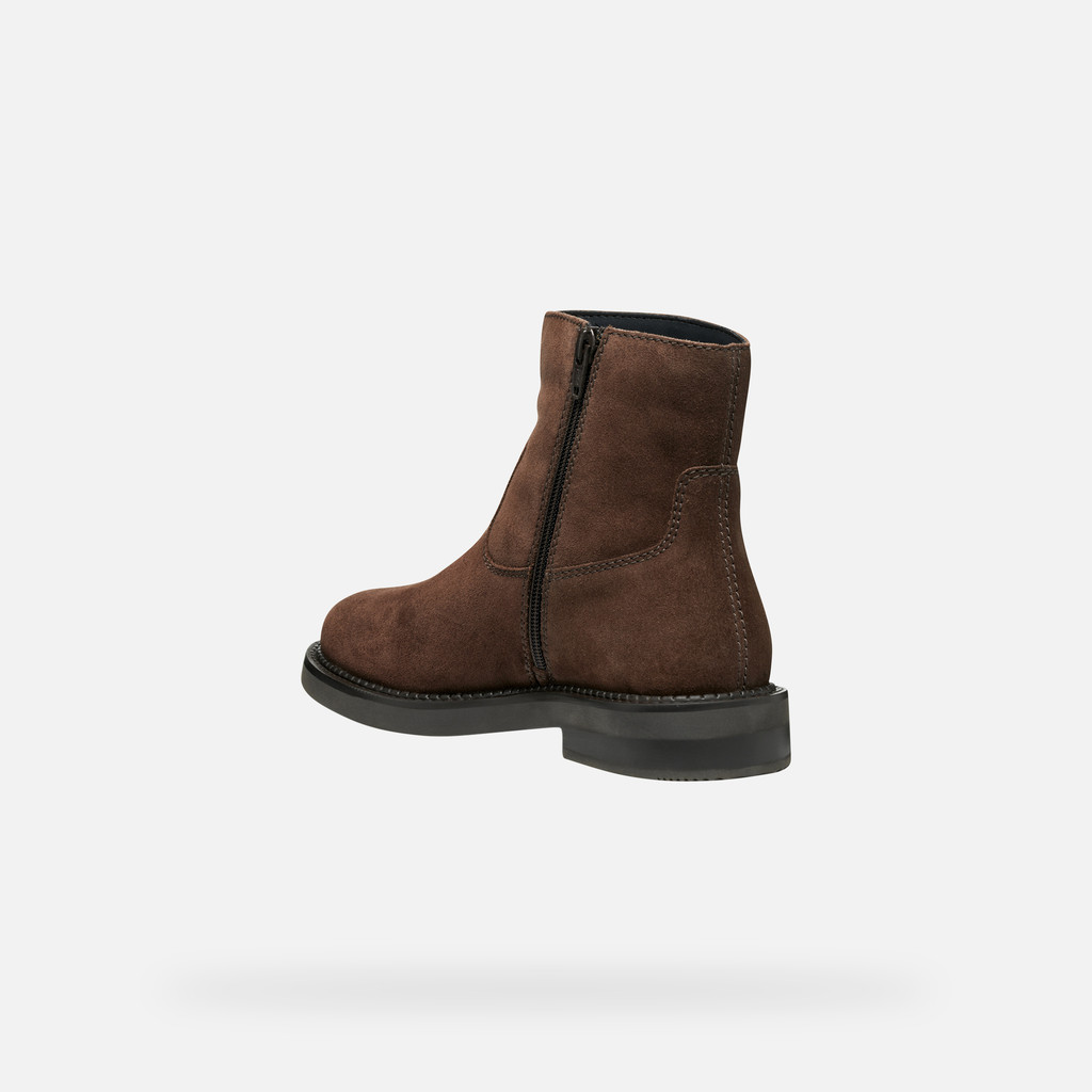 Suede ankle boots SERILDA WOMAN Dark Brown - image number 4 | GEOX