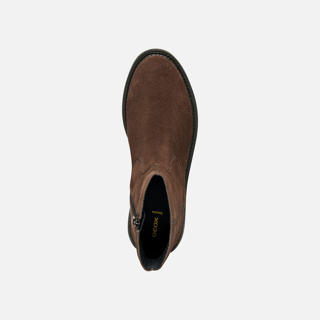 Suede ankle boots SERILDA WOMAN Dark Brown - image number 6 | GEOX