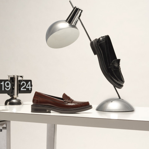 Mocassins en cuir SERILDA FEMME Boue - image number 8 | GEOX