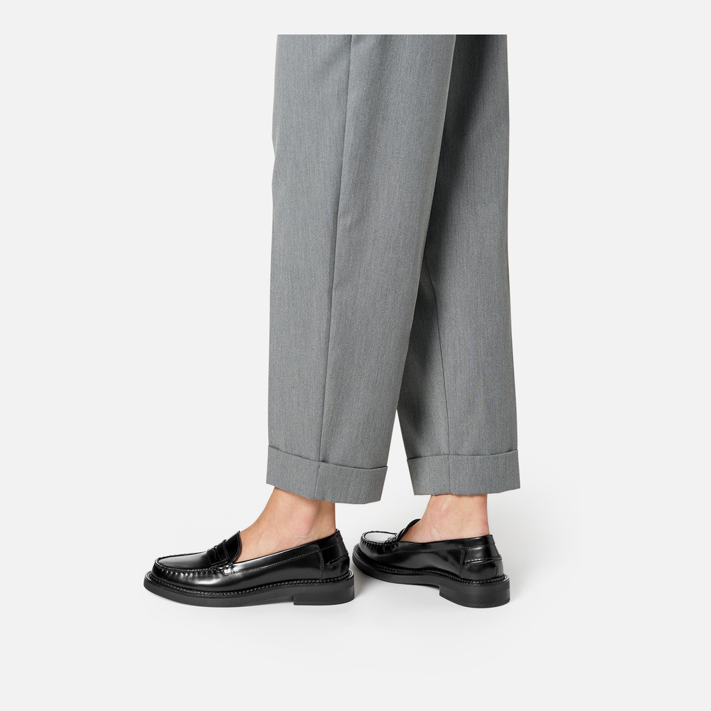 Leather loafers SERILDA WOMAN Black - image number 2 | GEOX