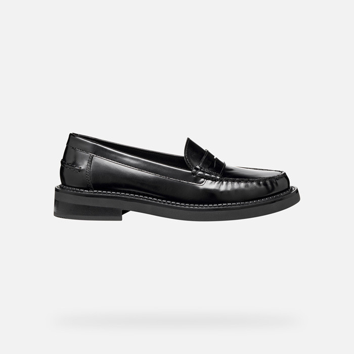 Leather loafers SERILDA WOMAN Black | GEOX