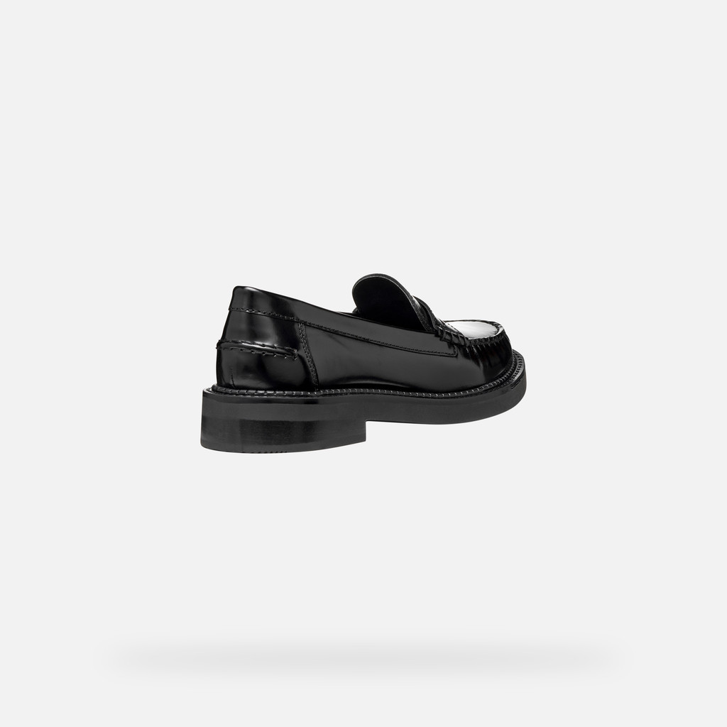 Leather loafers SERILDA WOMAN Black - image number 4 | GEOX