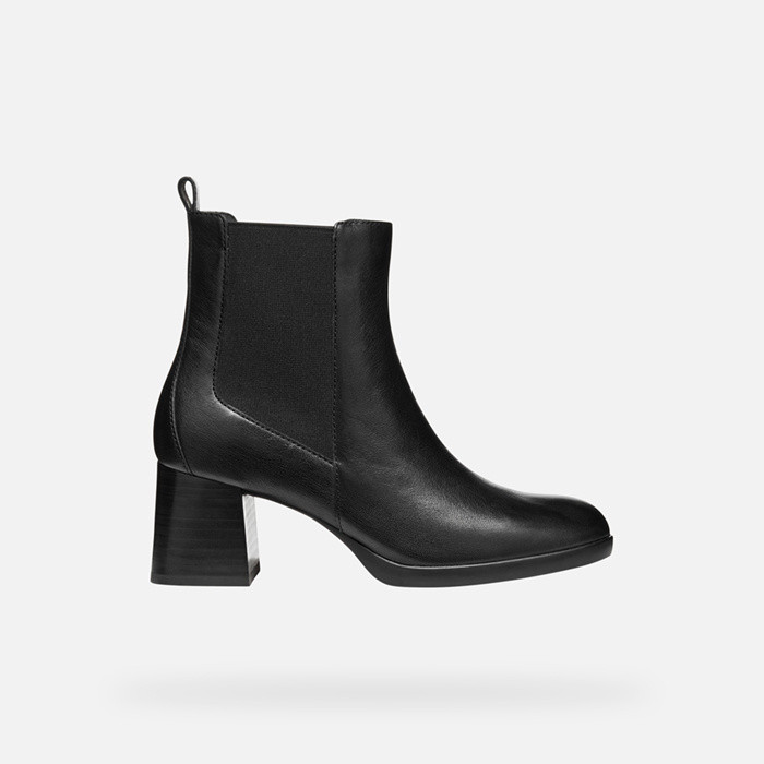 Medium heel ankle boots WALK PLEASURE 55 WOMAN Black | GEOX