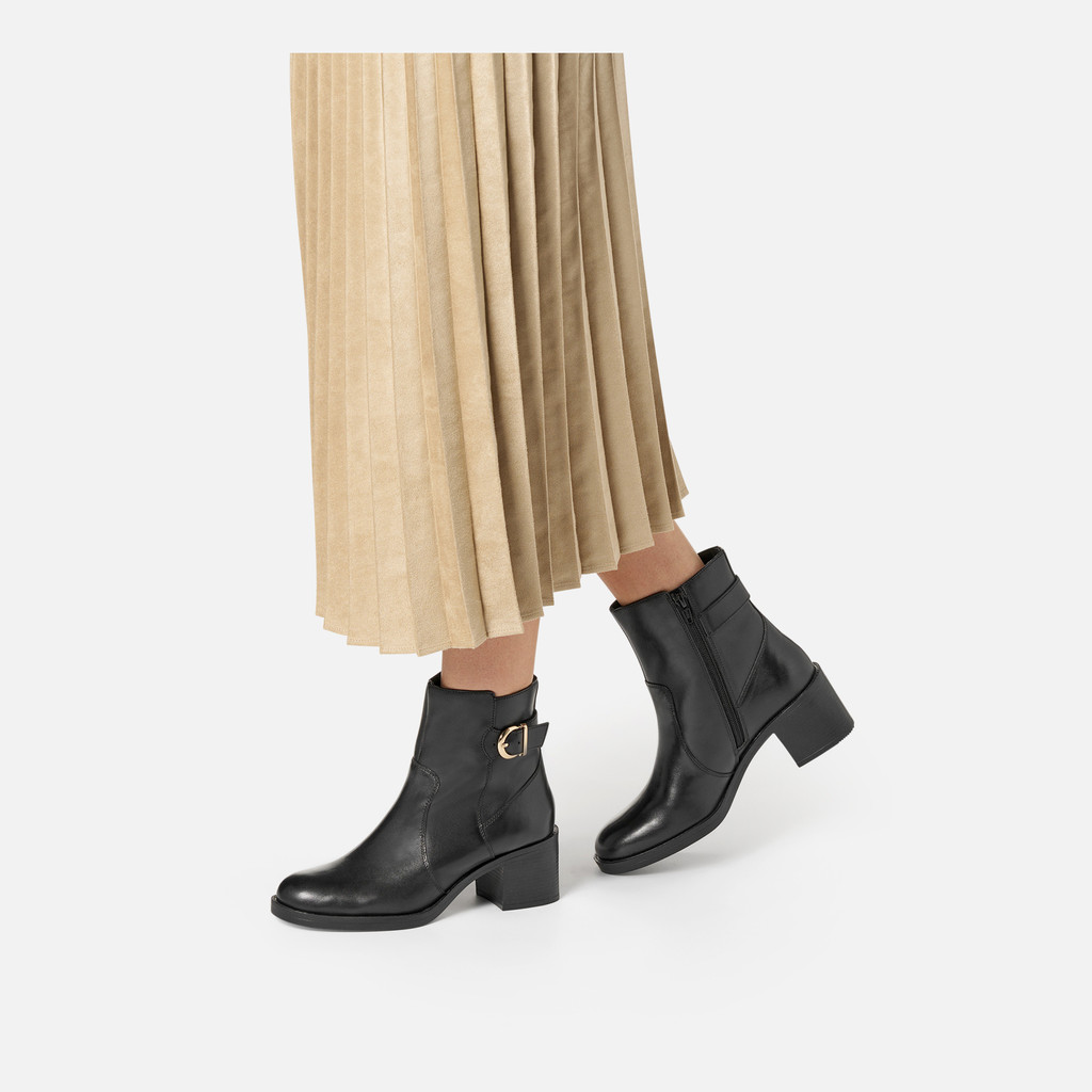 Medium heel ankle boots SERILDA 60 WOMAN Black - image number 2 | GEOX