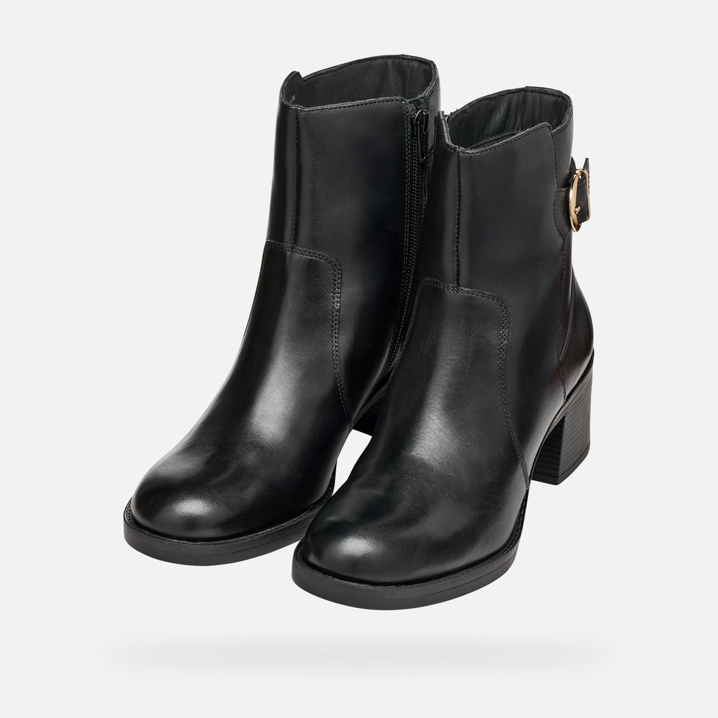 Medium heel ankle boots SERILDA 60 WOMAN Black - image number 8 | GEOX