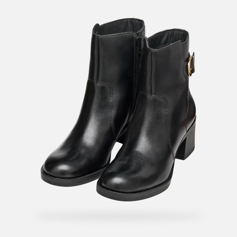 Medium heel ankle boots SERILDA 60 WOMAN Black - image number 8 | GEOX
