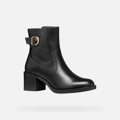 Medium heel ankle boots SERILDA 60 WOMAN Black - image number 3 | GEOX
