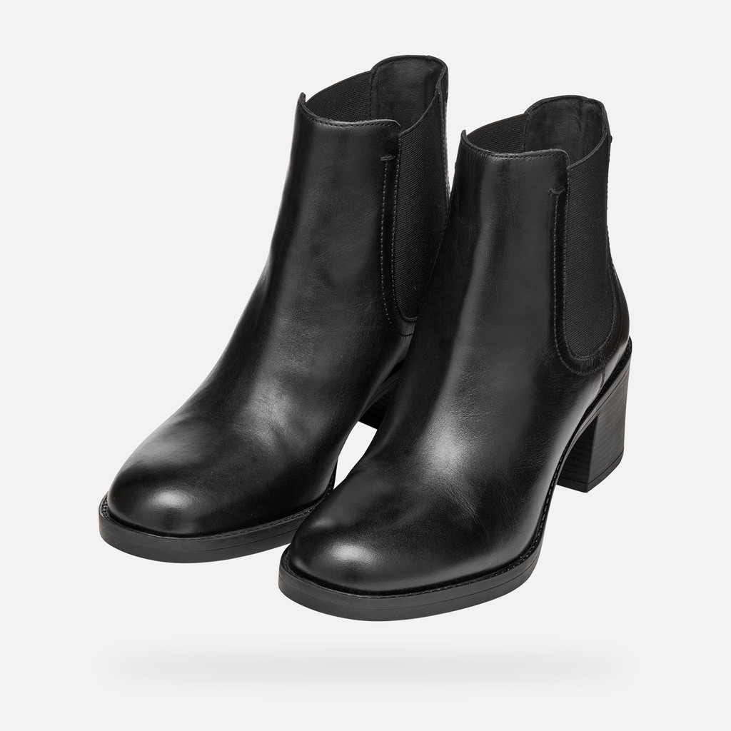 Botas tornozelo salto médio SERILDA 60 MULHER Preto - image number 8 | GEOX