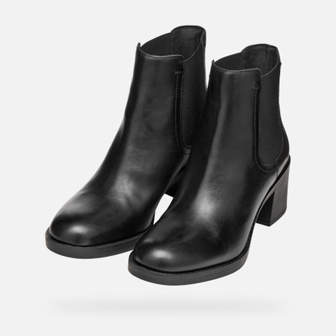 Botas tornozelo salto médio SERILDA 60 MULHER Preto - image number 8 | GEOX