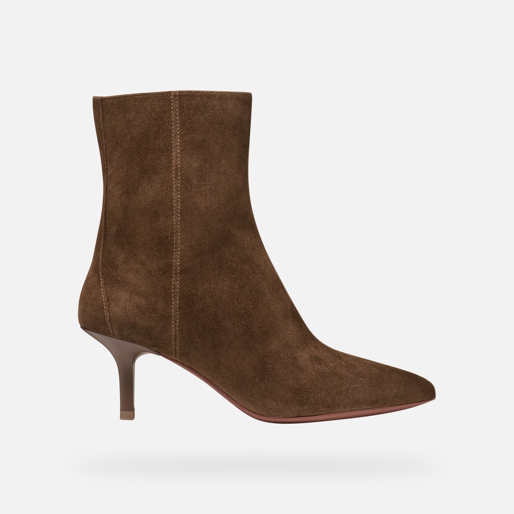 Kitten heel ankle boots KLEOPY WOMAN Dark Brown - image number 1 | GEOX