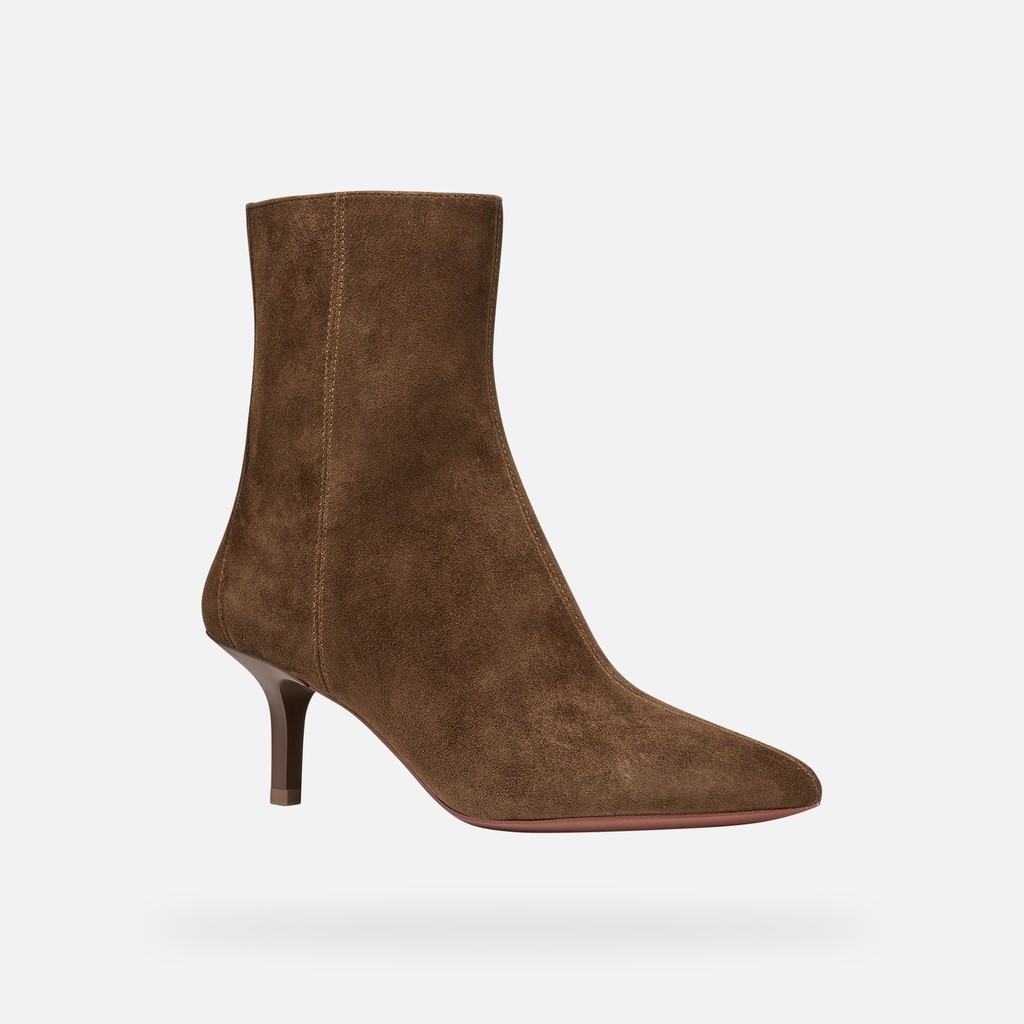 Kitten heel ankle boots KLEOPY WOMAN Dark Brown - image number 2 | GEOX