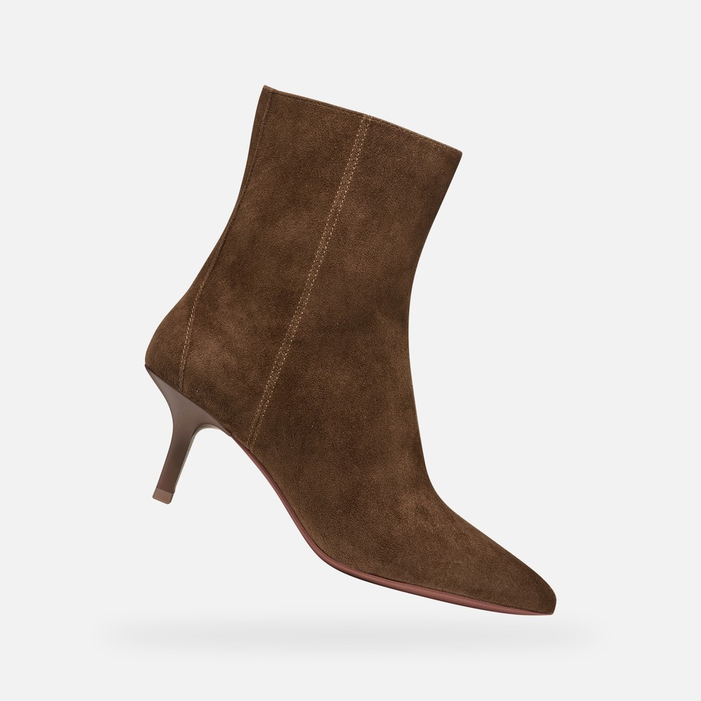 Kitten heel ankle boots KLEOPY WOMAN Dark Brown - image number 0 | GEOX