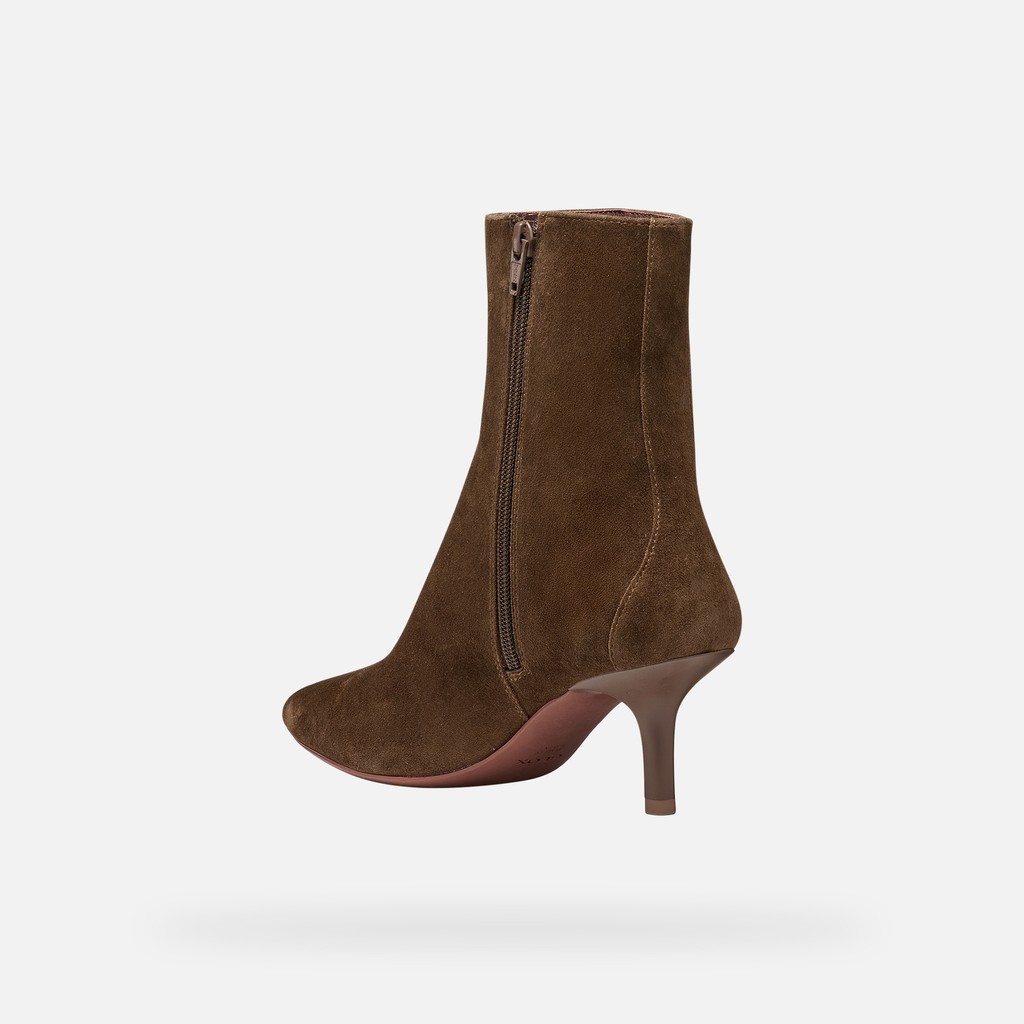 Kitten heel ankle boots KLEOPY WOMAN Dark Brown - image number 3 | GEOX