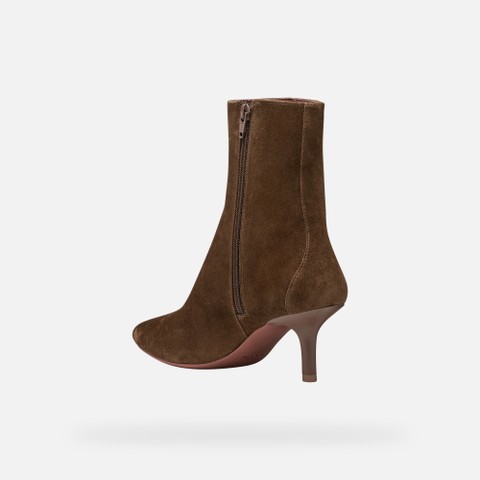 Kitten heel ankle boots KLEOPY WOMAN Dark Brown - image number 3 | GEOX