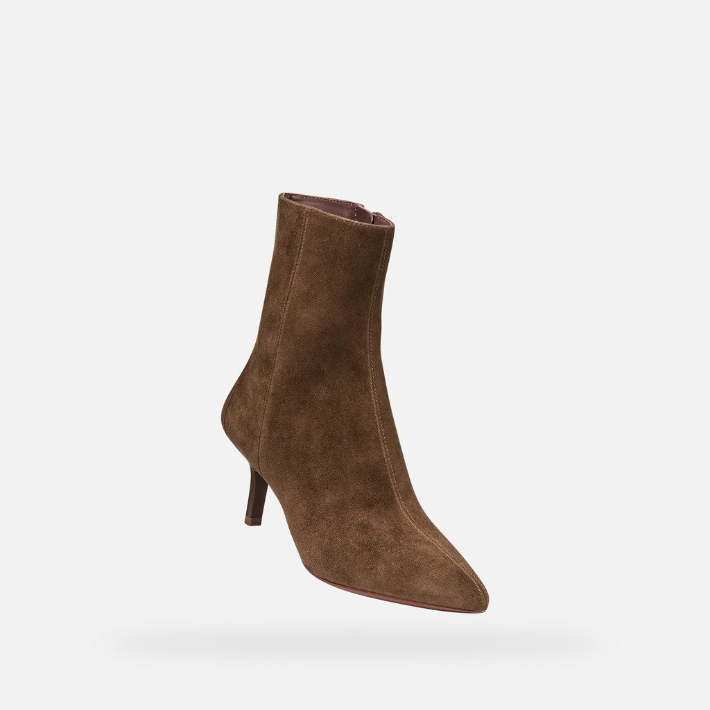 Kitten heel ankle boots KLEOPY WOMAN Dark Brown - image number 4 | GEOX