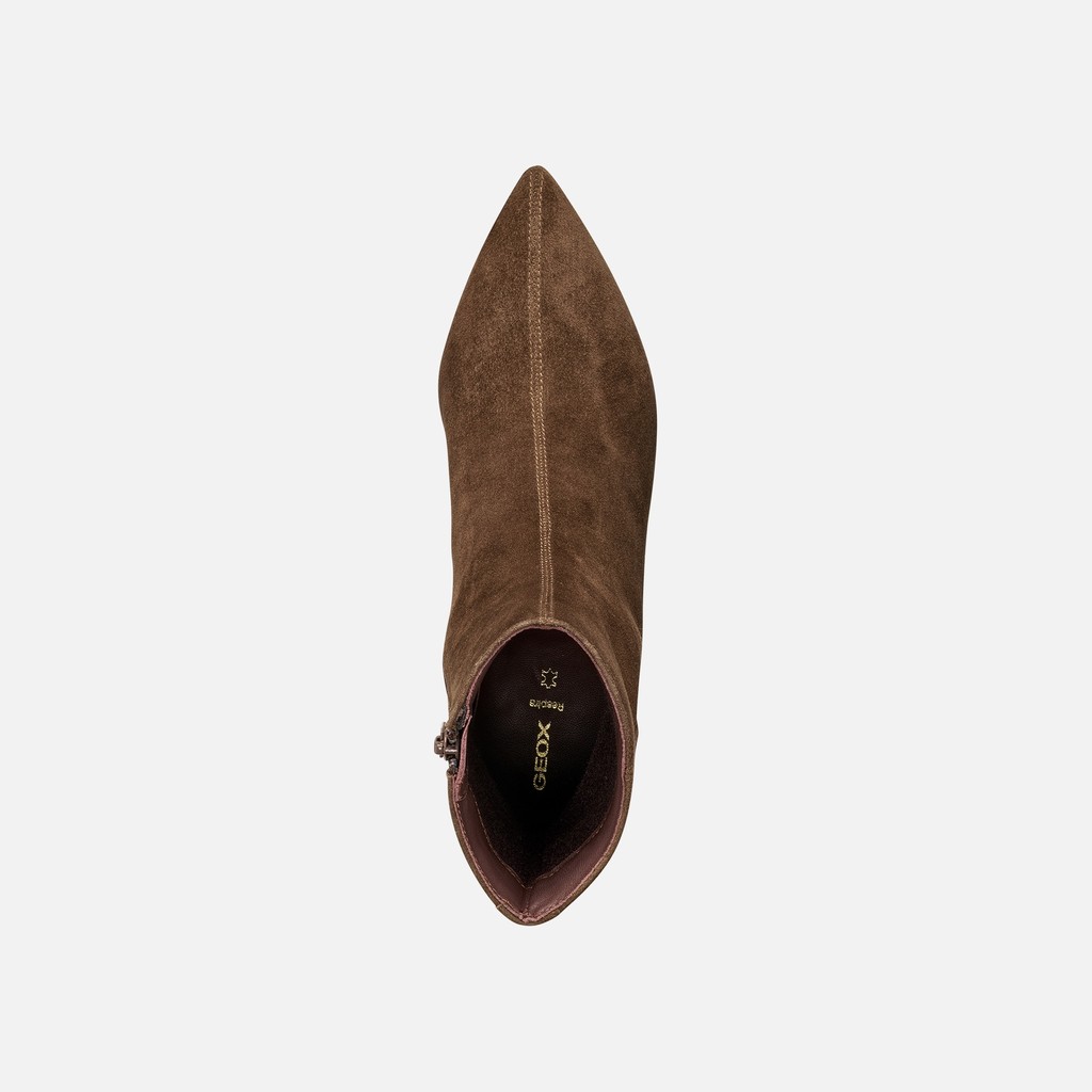 Kitten heel ankle boots KLEOPY WOMAN Dark Brown - image number 5 | GEOX