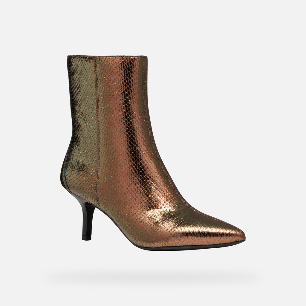 Medium heel ankle boots KLEOPY WOMAN Dark Brown - image number 2 | GEOX