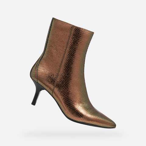 Medium heel ankle boots KLEOPY WOMAN Dark Brown - image number 0 | GEOX