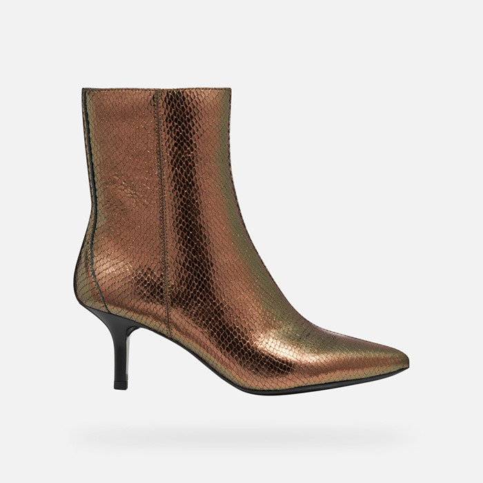 Medium heel ankle boots KLEOPY WOMAN Dark Brown | GEOX