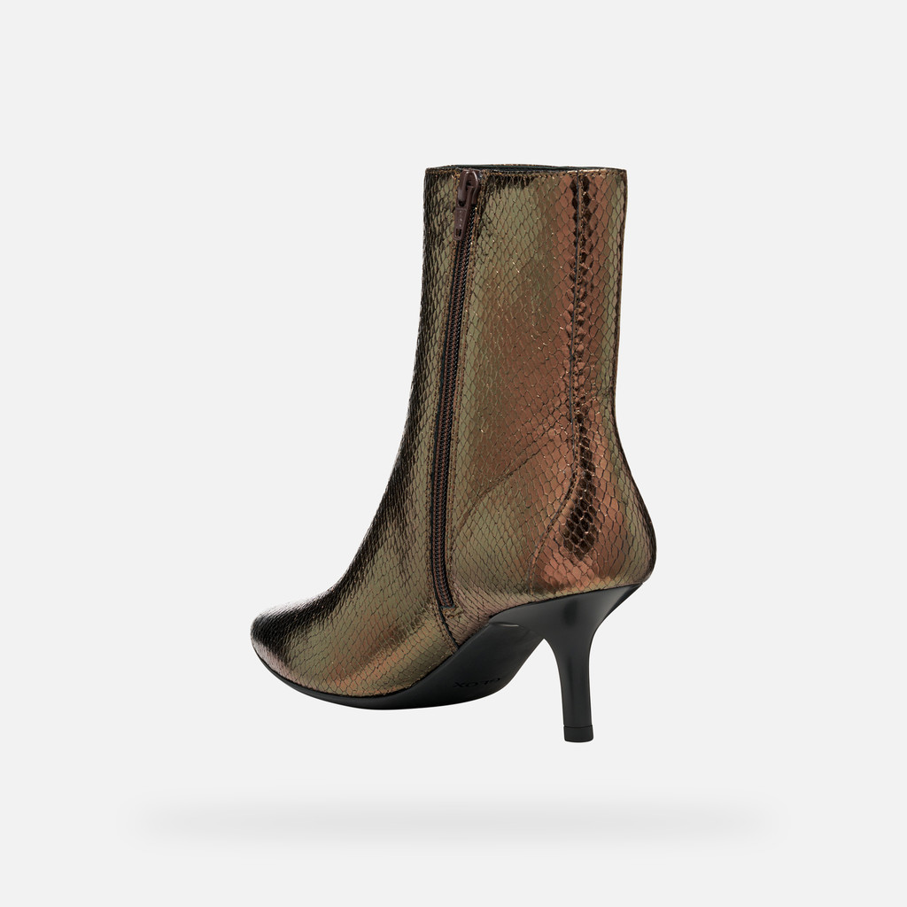 Medium heel ankle boots KLEOPY WOMAN Dark Brown - image number 3 | GEOX