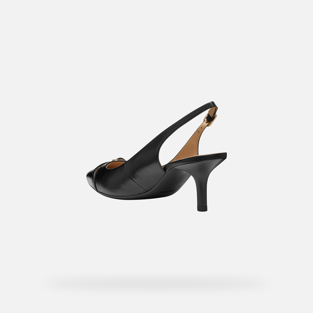 Slingbacks with medium-high heels KLEOPY WOMAN Black - image number 3 | GEOX