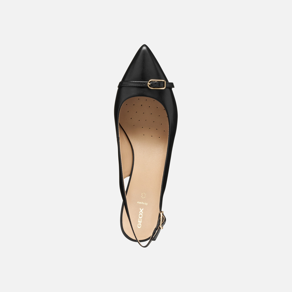 Slingbacks with medium-high heels KLEOPY WOMAN Black - image number 5 | GEOX