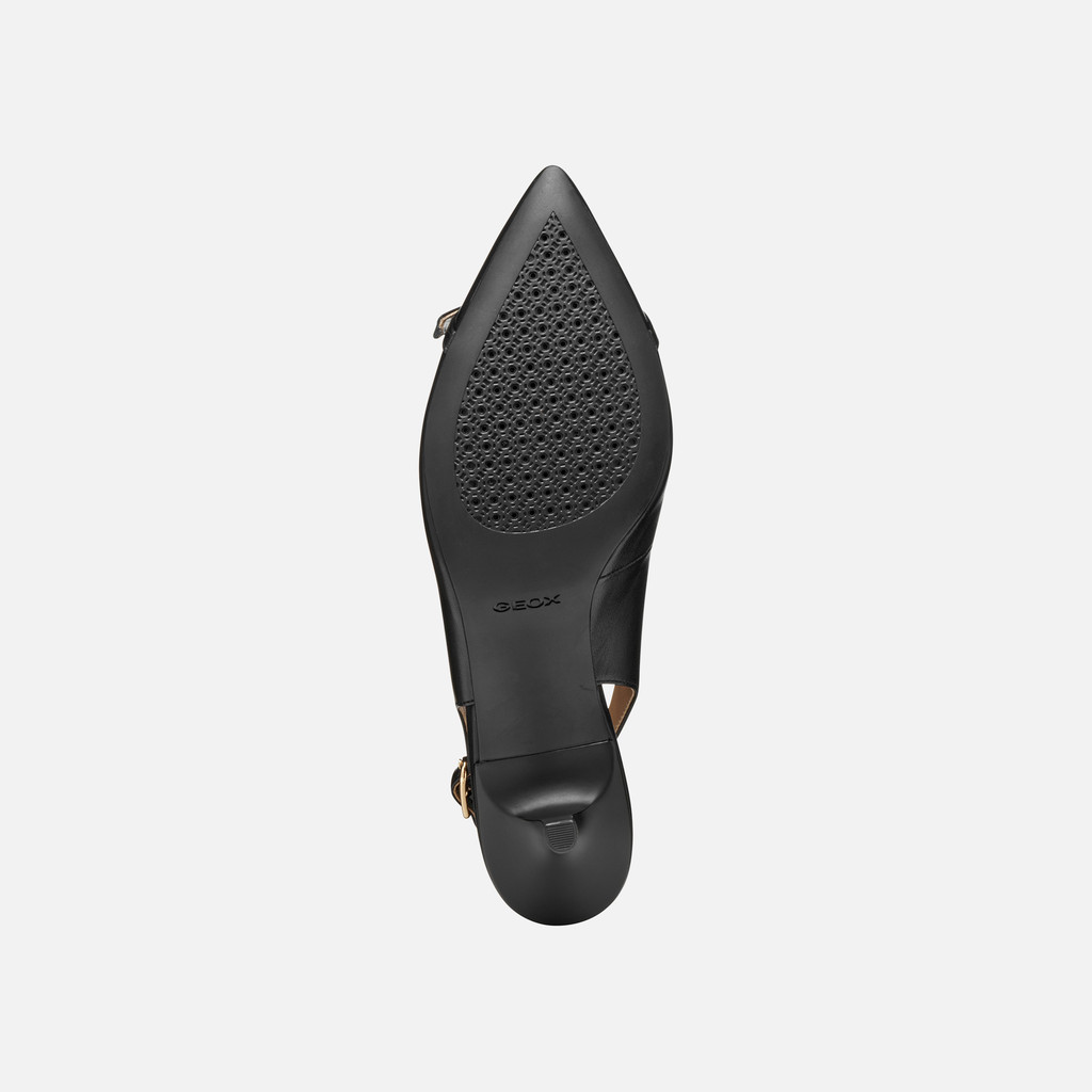 Slingbacks with medium-high heels KLEOPY WOMAN Black - image number 6 | GEOX