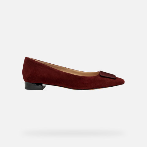 Pointed toe ballet flats GISELDA15 WOMAN Brick - image number 1 | GEOX