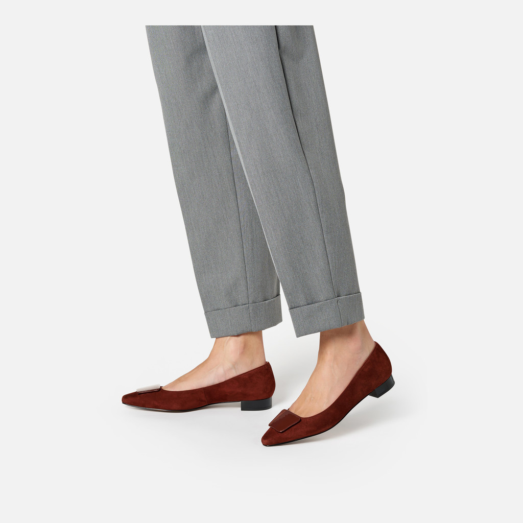 Pointed toe ballet flats GISELDA15 WOMAN Brick - image number 2 | GEOX