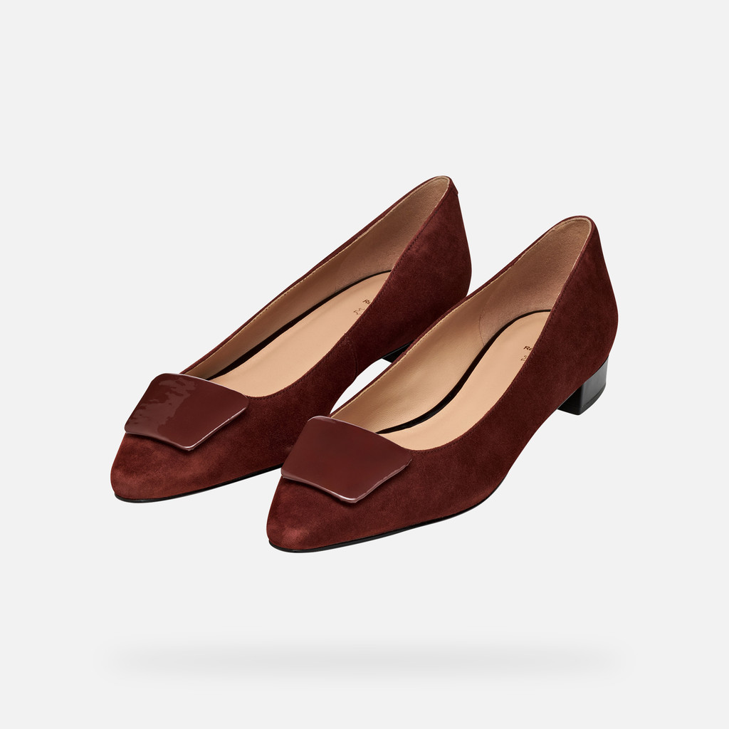 Pointed toe ballet flats GISELDA15 WOMAN Brick - image number 8 | GEOX