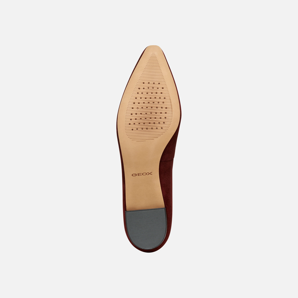 Pointed toe ballet flats GISELDA15 WOMAN Brick - image number 6 | GEOX