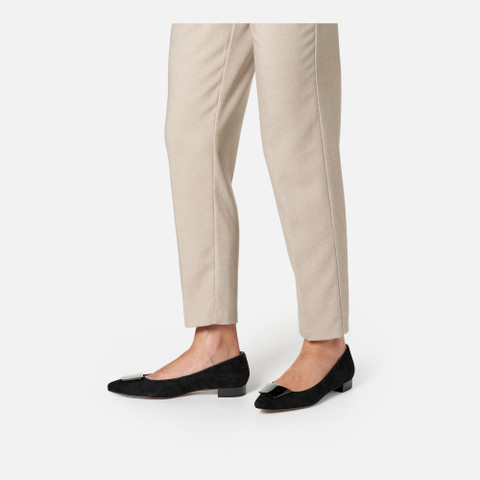 Pointed toe ballet flats GISELDA15 WOMAN Black - image number 2 | GEOX