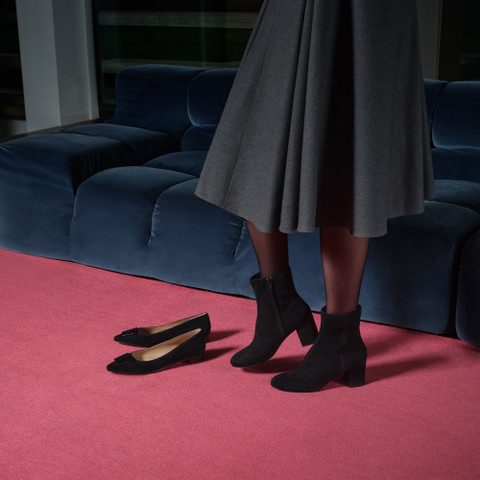 Pointed toe ballet flats GISELDA15 WOMAN Black - image number 9 | GEOX