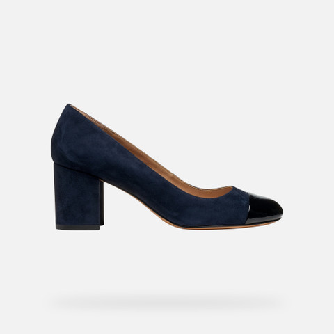Medium heel pumps VIRNILISA 65 WOMAN Dark navy/Black - image number 2 | GEOX
