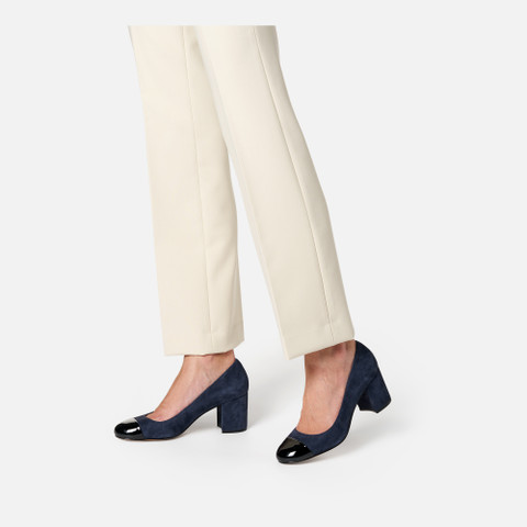 Medium heel pumps VIRNILISA 65 WOMAN Dark navy/Black - image number 1 | GEOX